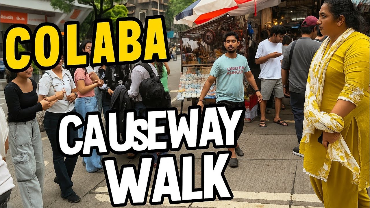 Colaba Causeway Full Walk at 3pm || Street Fashion Market Mumbai || Urban Street Life