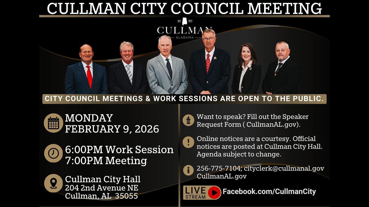 Cullman City Council Meeting | February 9, 2026