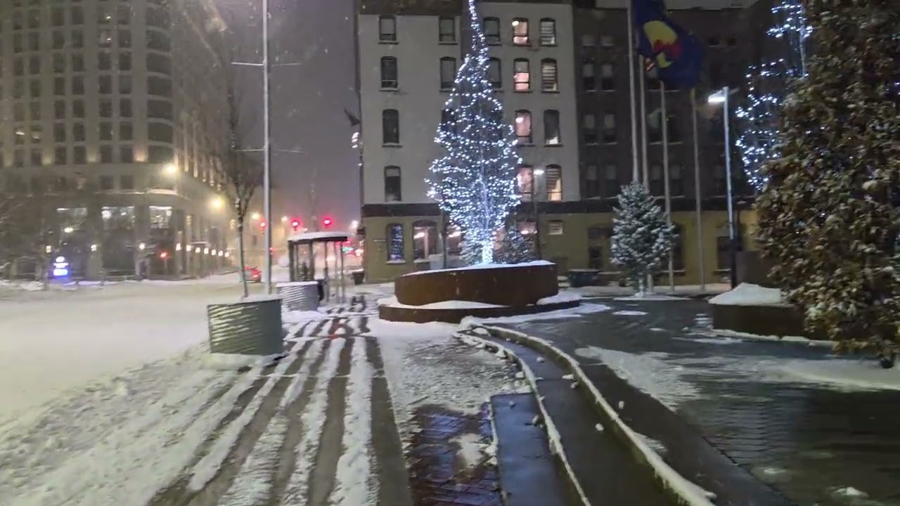 Walking thru a winter storm | Grand Rapids Mi
