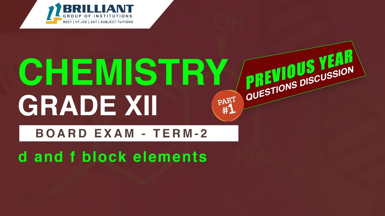 CBSE Class 12 Chemistry | d and f block elements | Previous year questions & answers | Video Lecture