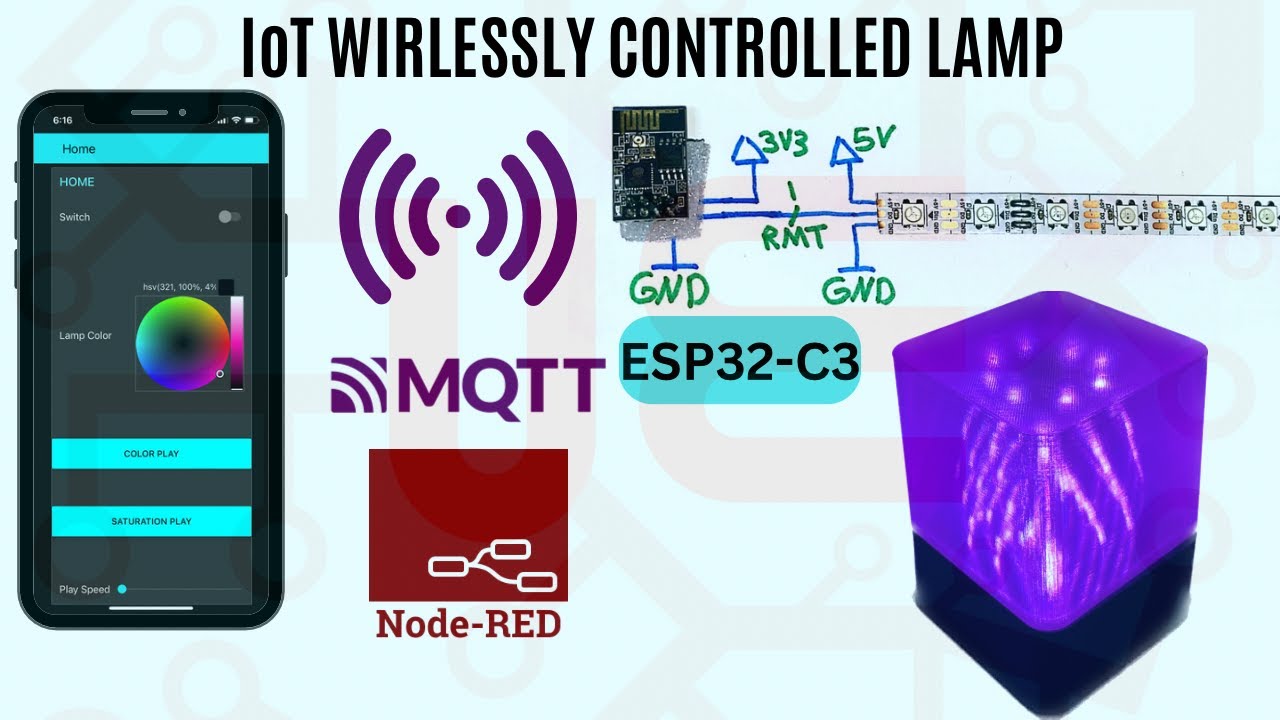 ESP32C3 WS8212 LED Control Over Node Red MQTT Broker