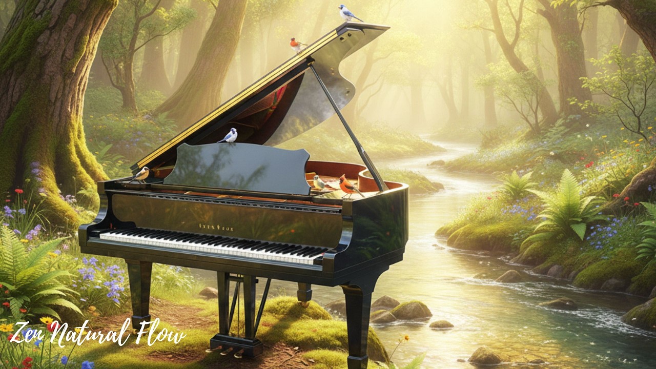 Relaxing Piano Music 🌿 Nature Stream & Birds Sound | Deep Sleep, Meditation, Study & Stress Relief