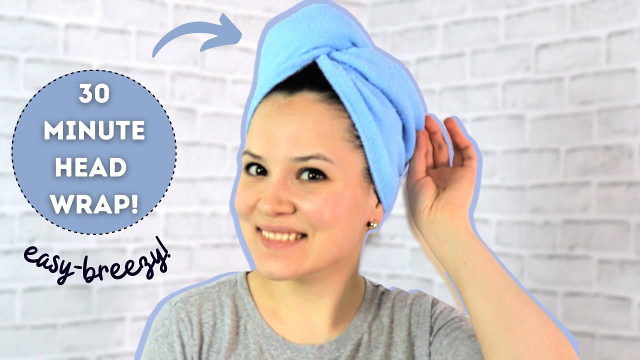 30 minutes towel head wrap! Quick & Easy tutorial for a useful sewing project!