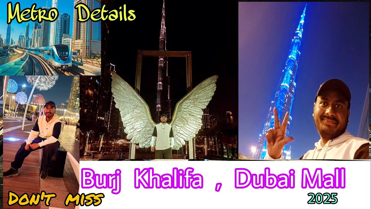 Burj Khalifa, Dubai || బుర్జ్ ఖలీఫా దుబాయ్|| Dubai mall, Dubai metro details || Night view ||