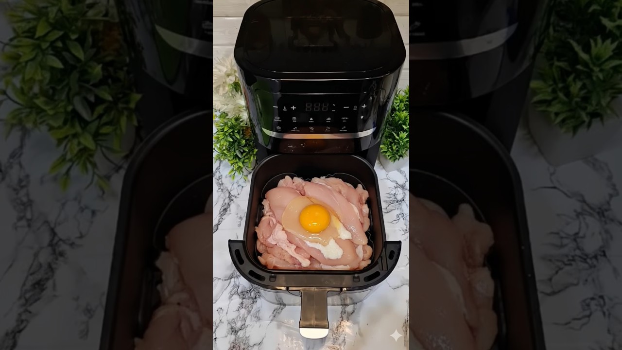 Spicy Chicken Breast with Egg | Easy Air Fryer Chicken Recipe 🍗🥚