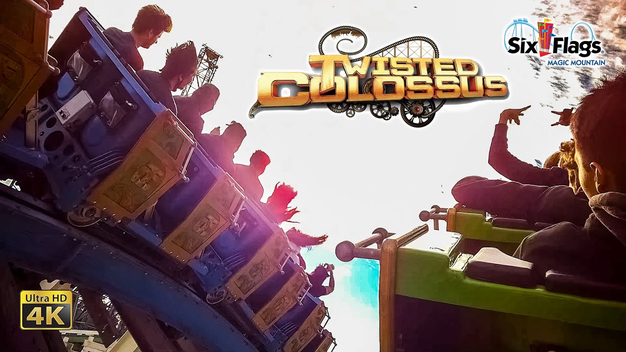 2022 Twisted Colossus Roller Coaster On Ride Back Row 4K POV Six Flags Magic Mountain