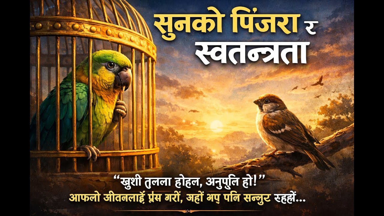 पिंजरा र स्वतन्त्रता भावनात्मक कथा | Meaningful Nepali Story Motivational Life Lesson New Story2082