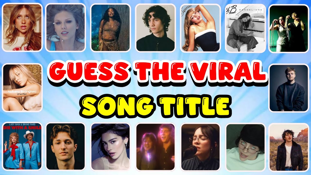 GUESS THE VIRAL SONG TITLE [💕⁉️] Espresso, Die With A Smile, Unwritten, Greedy,