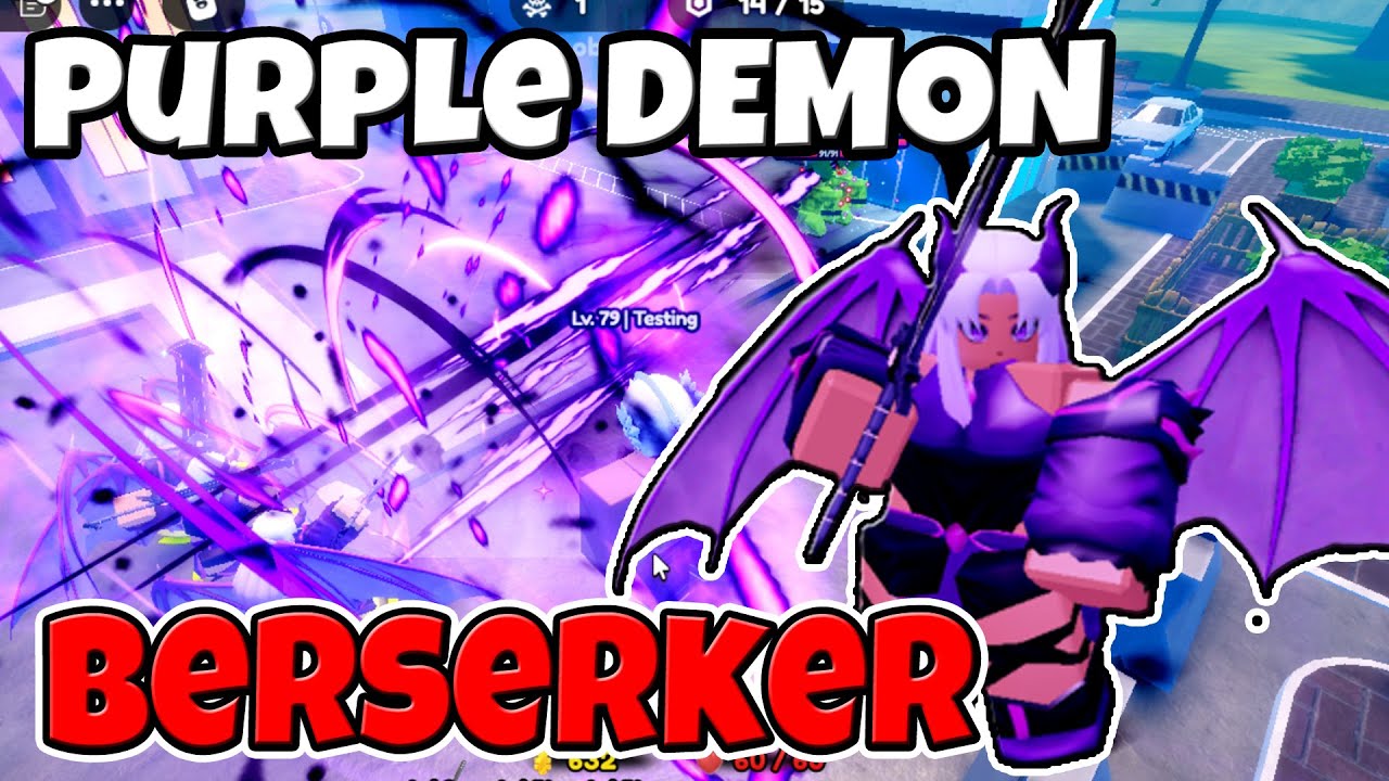 Purple Demon Berserker - Anime Defenders Roblox