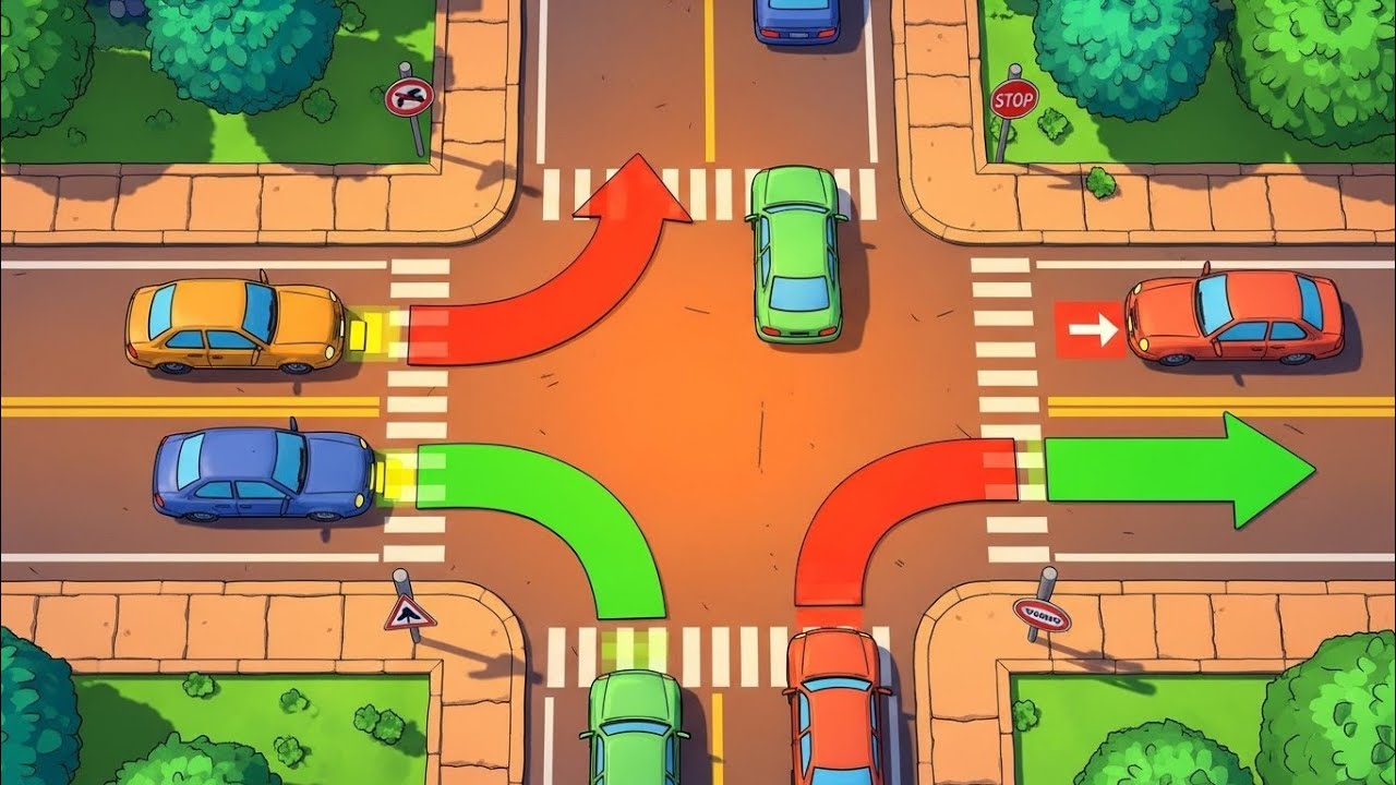 حق تقدم در چهارراه‌ها رو ۹۰٪ راننده‌ها اشتباه می‌گیرن! | قانون رو درست یاد بگیر 🚗⚠️