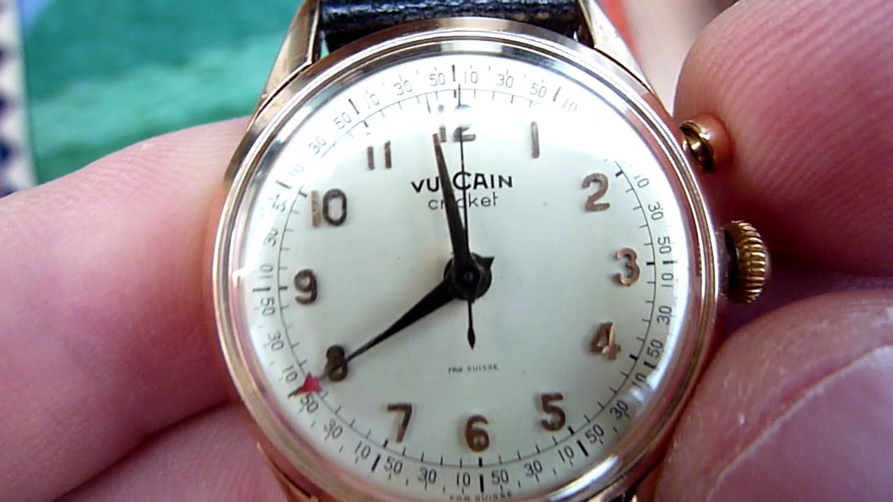 Vulcain Cricket Wrist Alarm Watch Cal.120 18k Solid Gold Case - Armbandwecker
