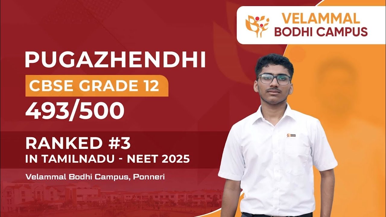 Student Spotlight: NEET Achiever & CBSE Topper | Velammal Bodhi Campus