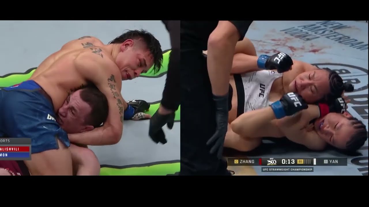Merab Dvalishvili and Yan Xiaonan refusing to tap