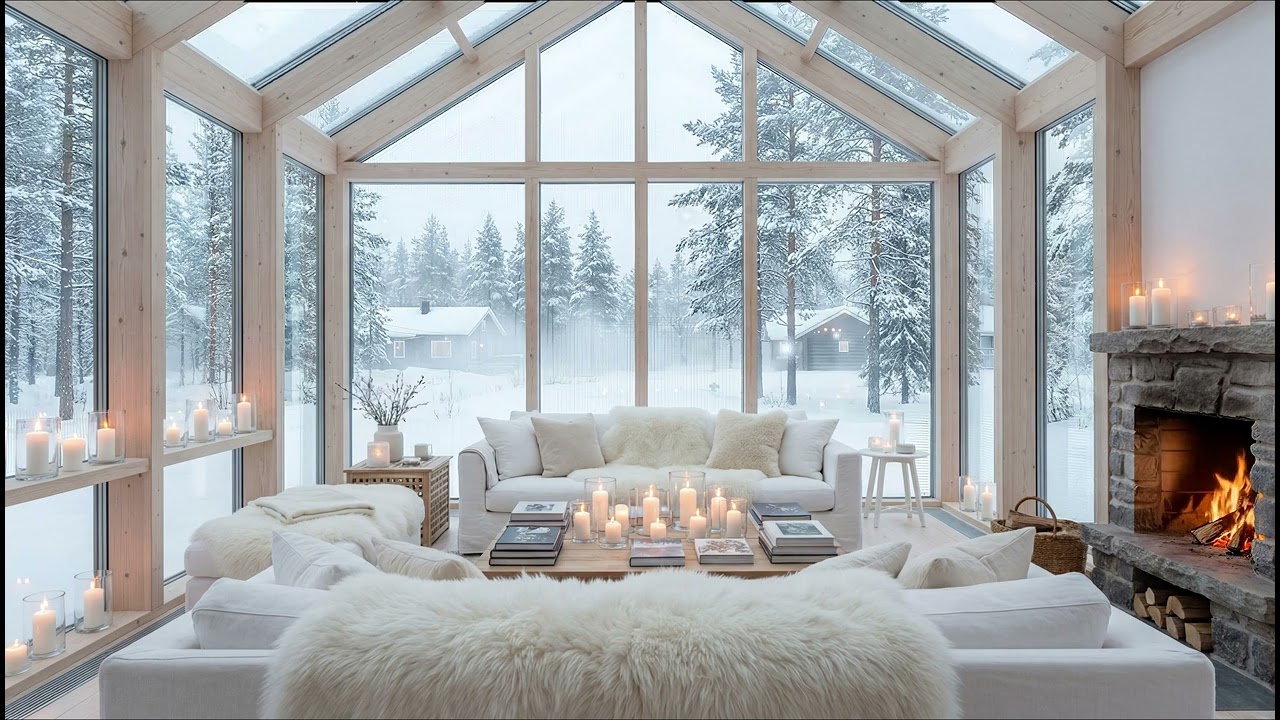 🌨️ Gentle Snowfall at Night – Deep Sleep Ambience | Calm Winter Atmosphere