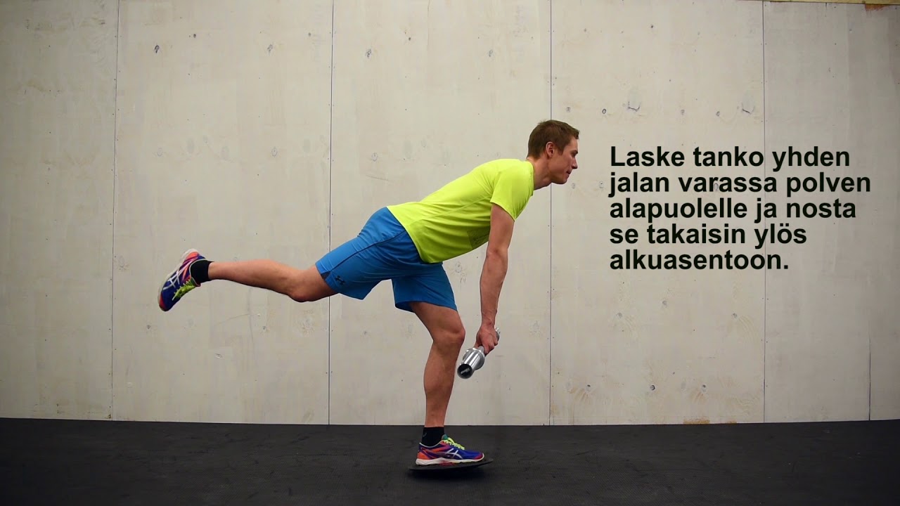 Maastaveto yhdellä jalalla