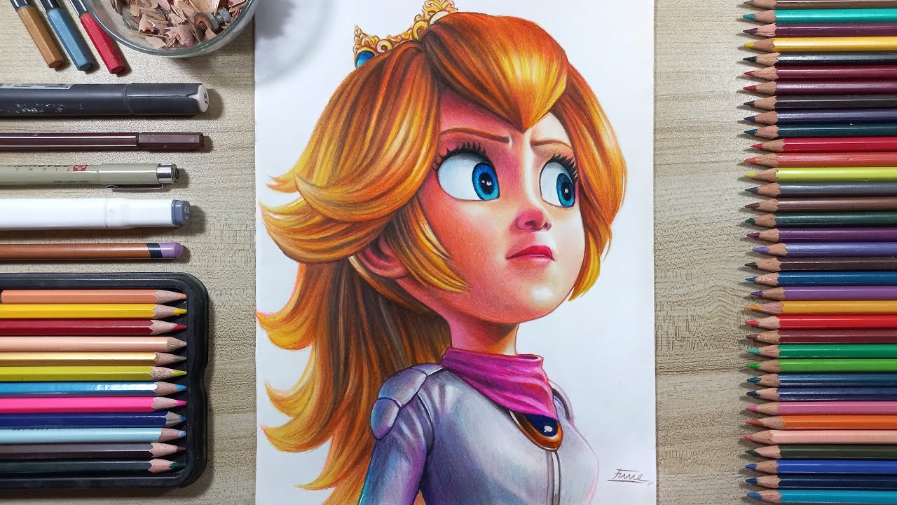 Princess Peach - Speed Drawing | Fame Art