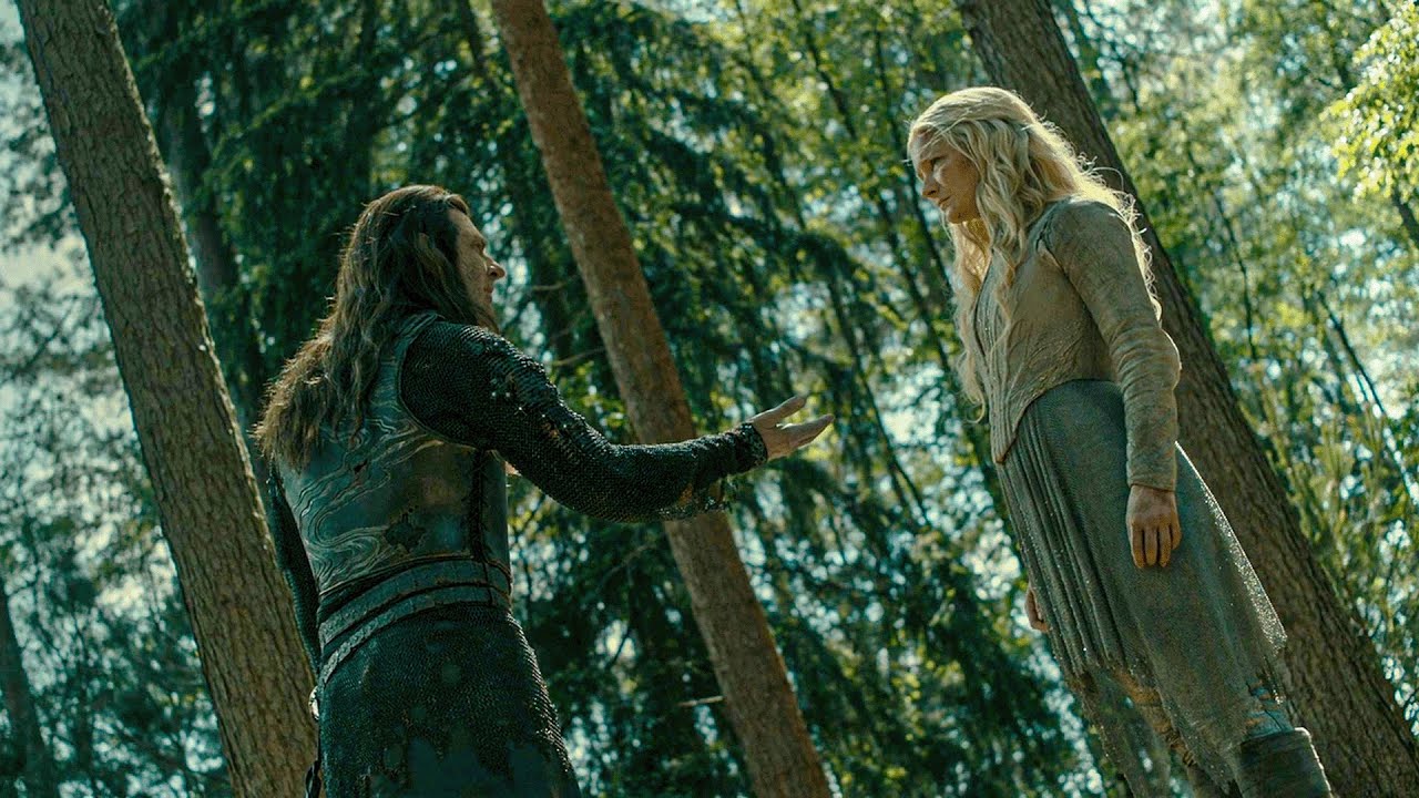 Lord of the Ring; Rings of Power | Adar gave ring to Galadriel | Adar and Galadriel negotiation Clip