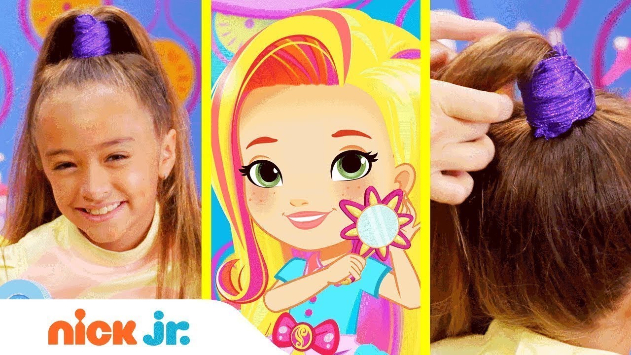 Como fazer um penteado de Pop Star 🎤 Tutorial de cabelos - Arquivos Estilosos | Sunny Day | Nick Jr.