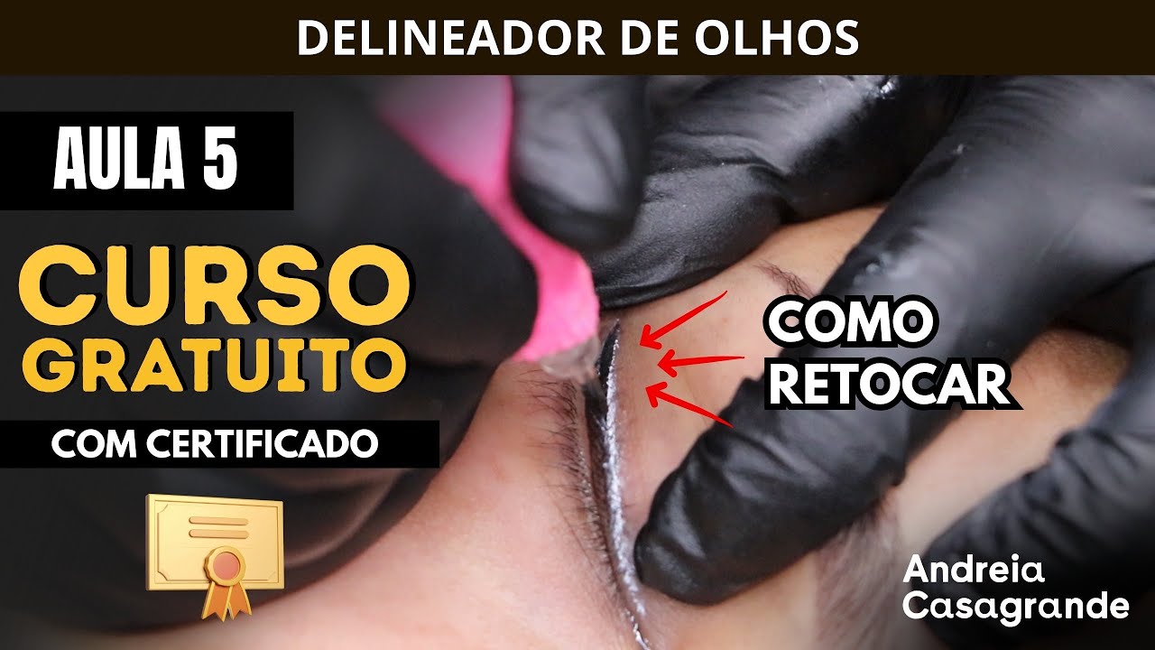 Como Fazer o Retoque do Delineador de Olhos na Micropigmentação | Andreia Casagrande