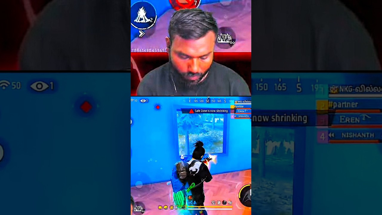 🤬 Wall Hacker Fire Gameplay 🤯 #shorts #ffshortstamil #nkgvillanff