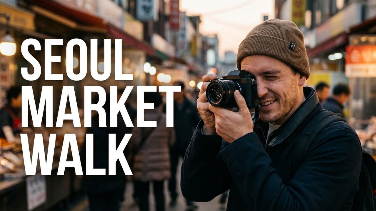 A Quiet Walk Through a Local Seoul Market | POV Street Photography