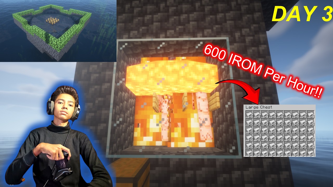 Minecraft Iron Farm OP 🔥 600+ Iron/Hour |ADARSH GAMER | Survival EP #2