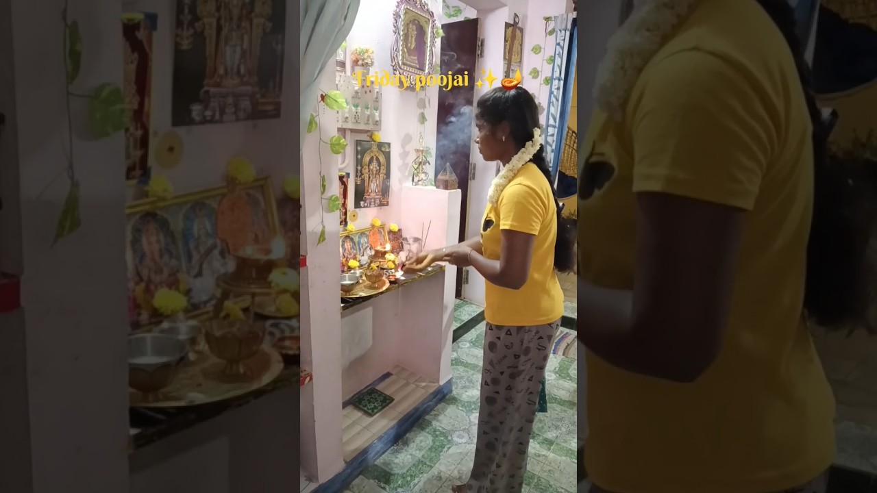 Friday poojai vlog ✨🪔 #minivlog #shortsfeed #friday #pooja #skfamily #home #ytshorts