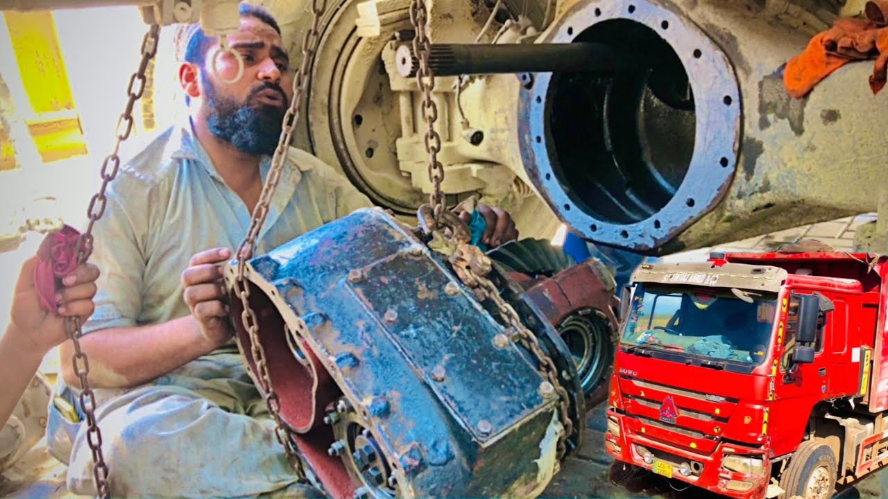 HOW TO FIX SINOTRUCK DIFFERENTIAL.Sino Truck Differential Gear Repair.Assemble Differential(15 Vlog)