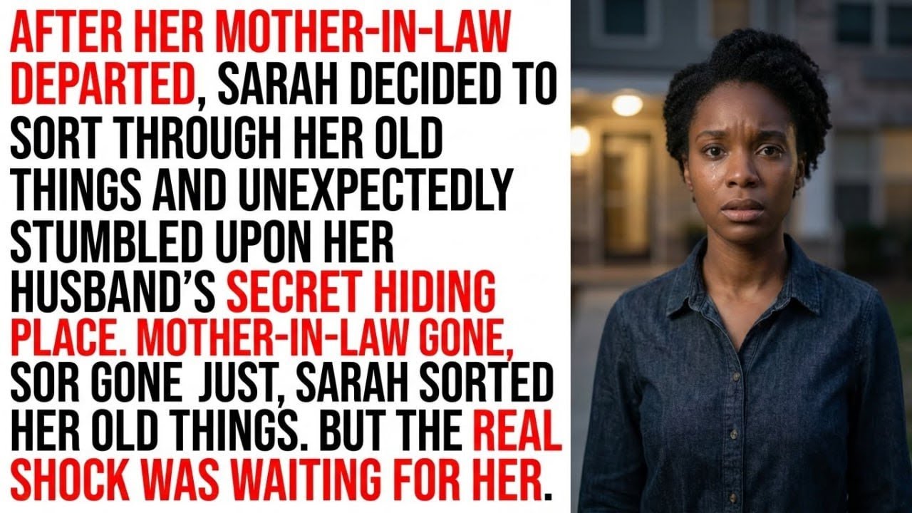 Mother-in-law gone, Sarah sorted her old things. But the real shock was waiting for her.