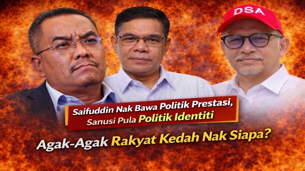 Saifuddin nak bawa Politik Prestasi, Sanusi pula Politik Identiti, agak agak rakyat Kedah nak siapa?
