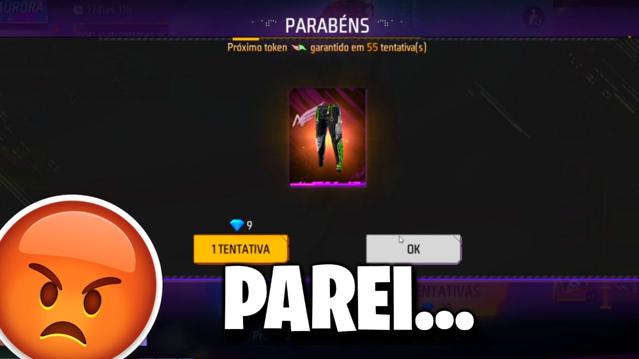 R$ 560,00 JOGADOS NO L1XO, OBRIGADO GARENA (EVENTO DA CAL&Ccedil;A ANGELICAL VERDE, TORRE DE TOKENS)