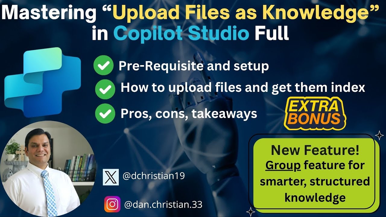 Освоение функции «Загрузка файлов как знаний» в Copilot Studio Full