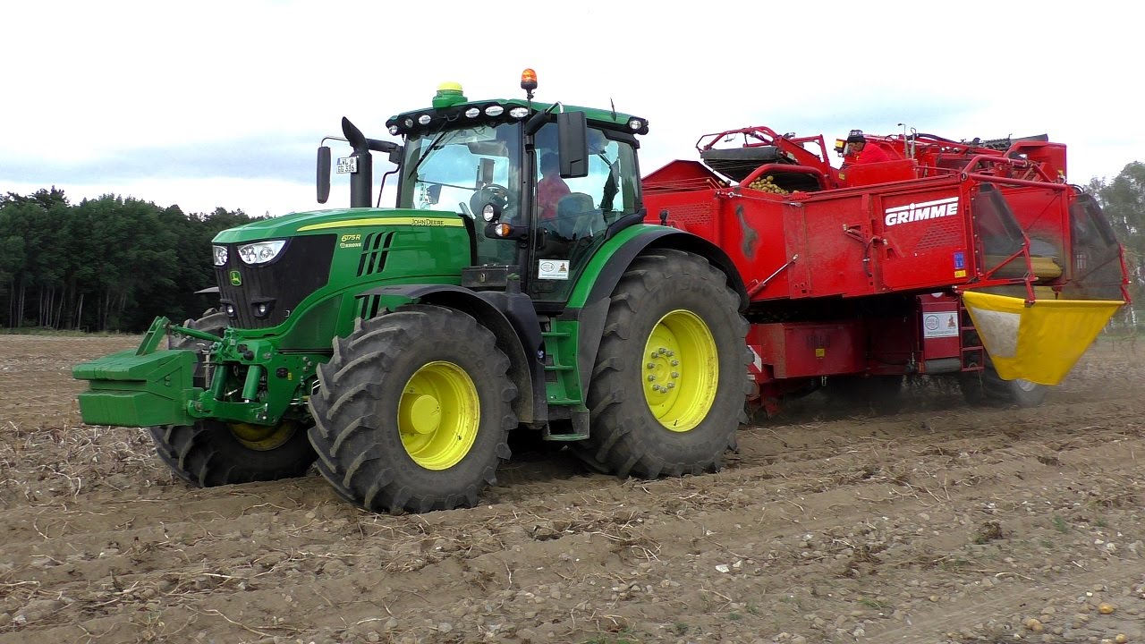 2 John Deere mit Grimme SE 150-60
