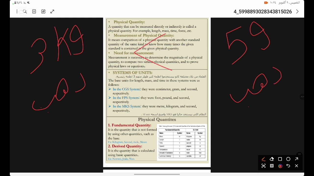 Lec.1&2 Basic physics لطلاب الفرقه الاولي علوم صحيه