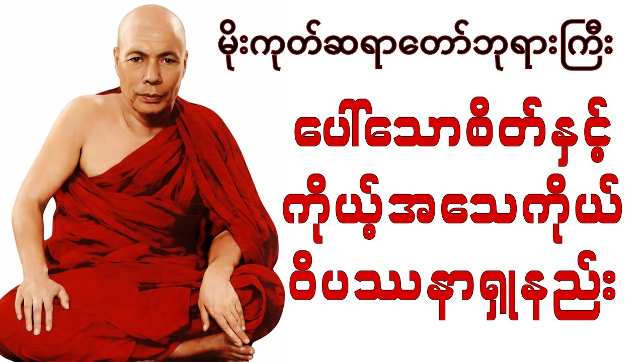 ပေါ်သောစိတ်နှင့်ကိုယ့်အသေကိုယ် ဝိပဿနာရှုနည်း #မိုးကုတ်တရားတော်များ #မိုးကုတ်ဆရာတော်ဘုရားကြီး#တရား 