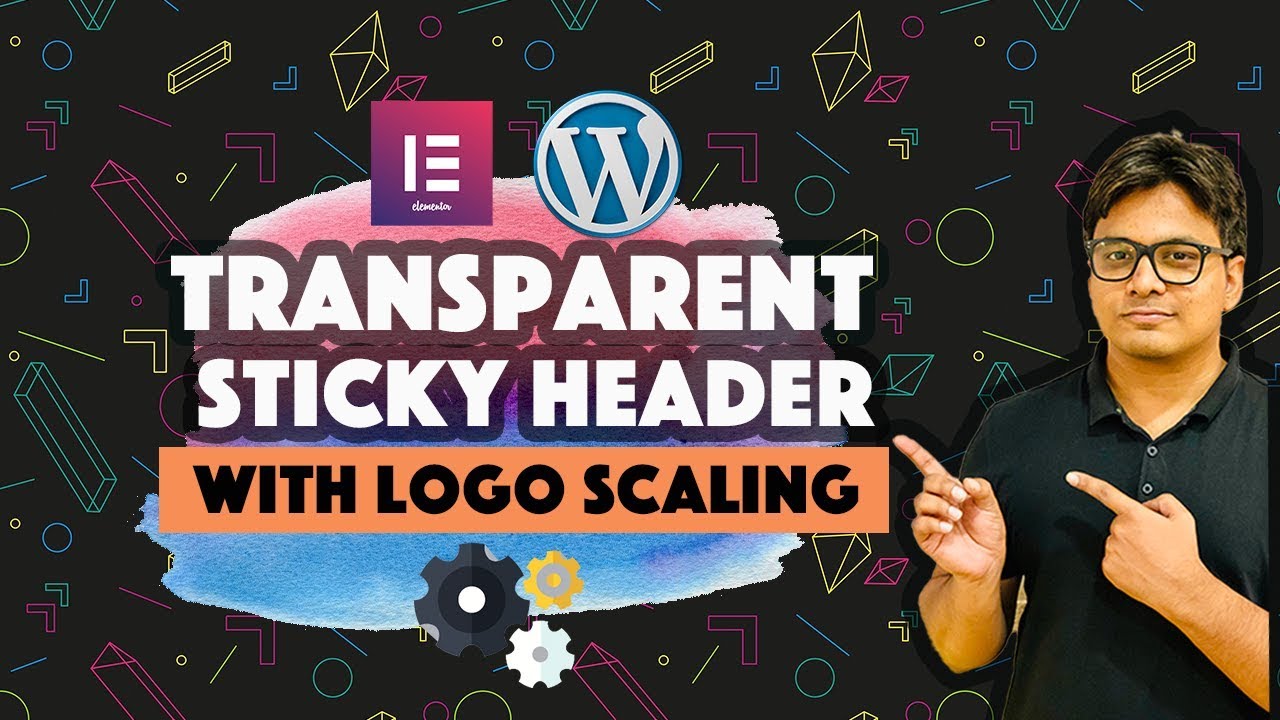 How to create transparent sticky WordPress header with logo Shrink effect Using Elementor