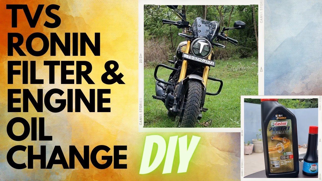 HOW TO CHANGE ENGINE OIL AND FILTER IN TVS RONIN