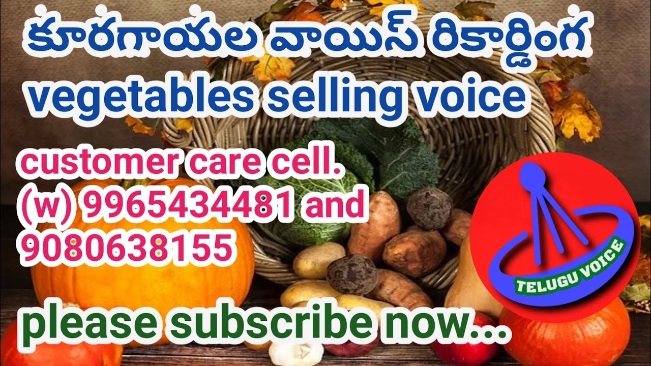 కూరగాయల వాయిస్ రికార్డింగ  vegetables selling voice in telugu advertisement voice over