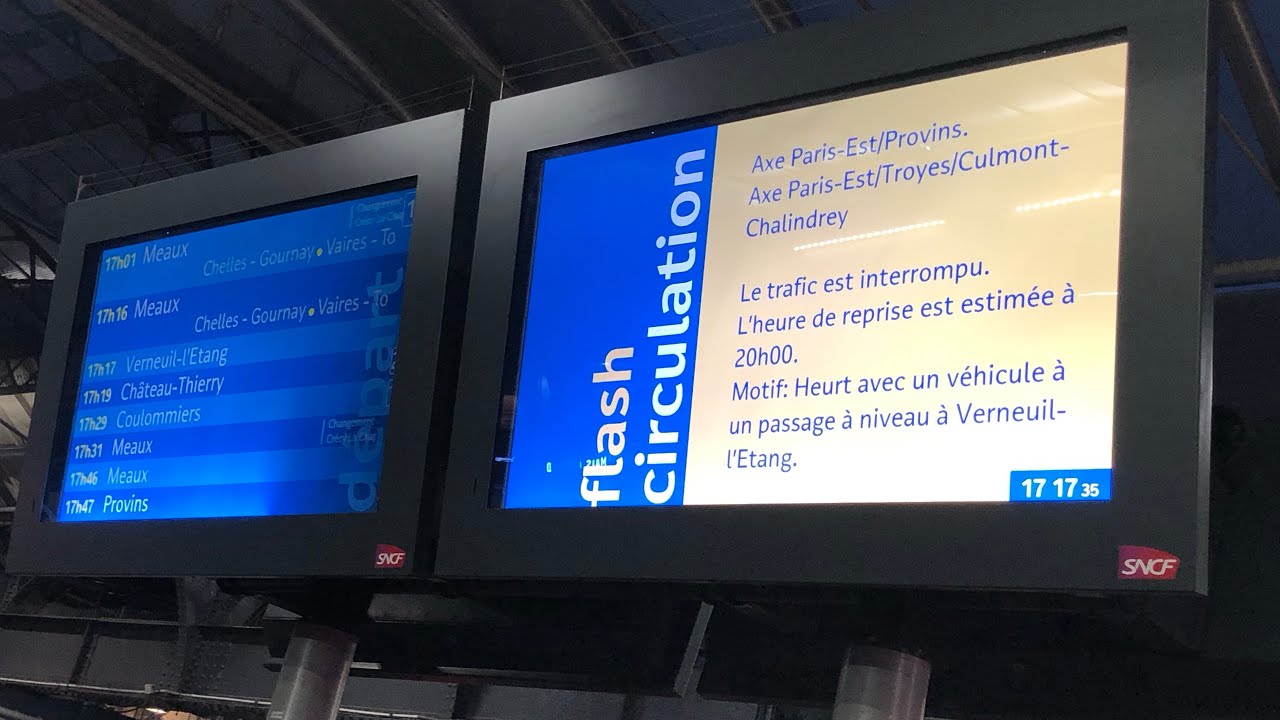 (Transilien P) : Accident routier, interruption du trafic, forte affluence(incident)