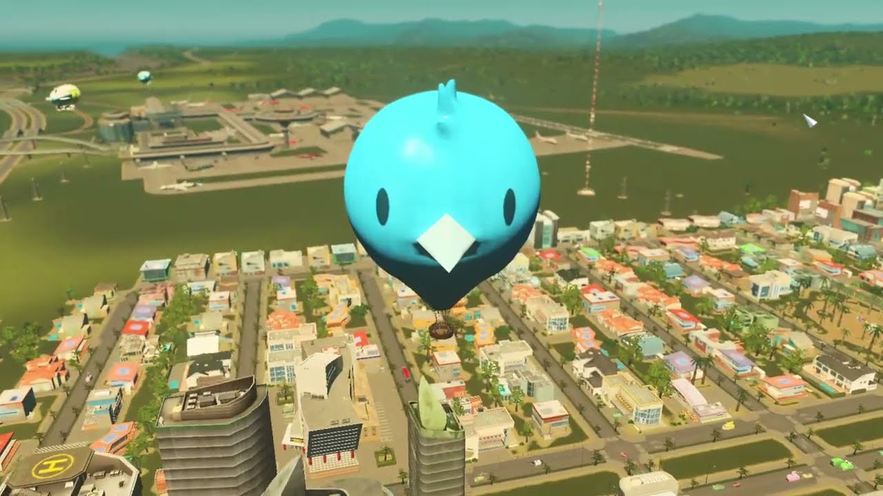 Flying Chirper Balloon #citiesskylines