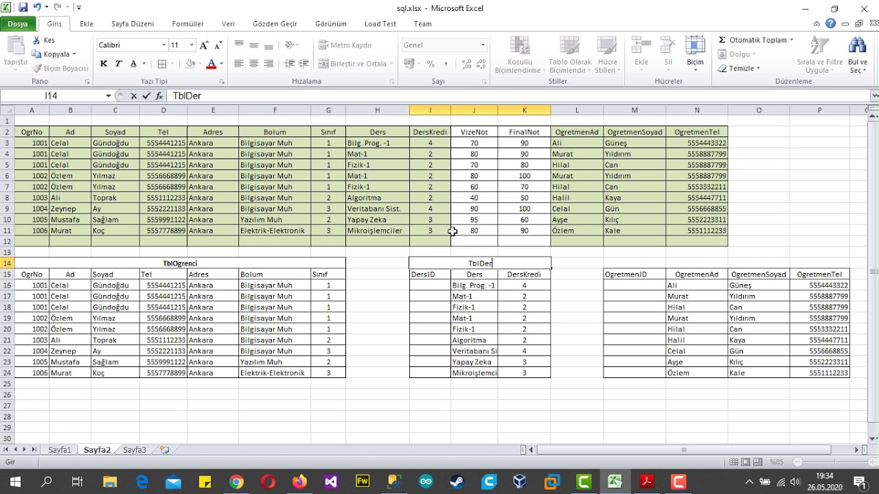 SQL Server 2019 Normalizasyon #Ders12 MSSQL Server 2019 Dersleri