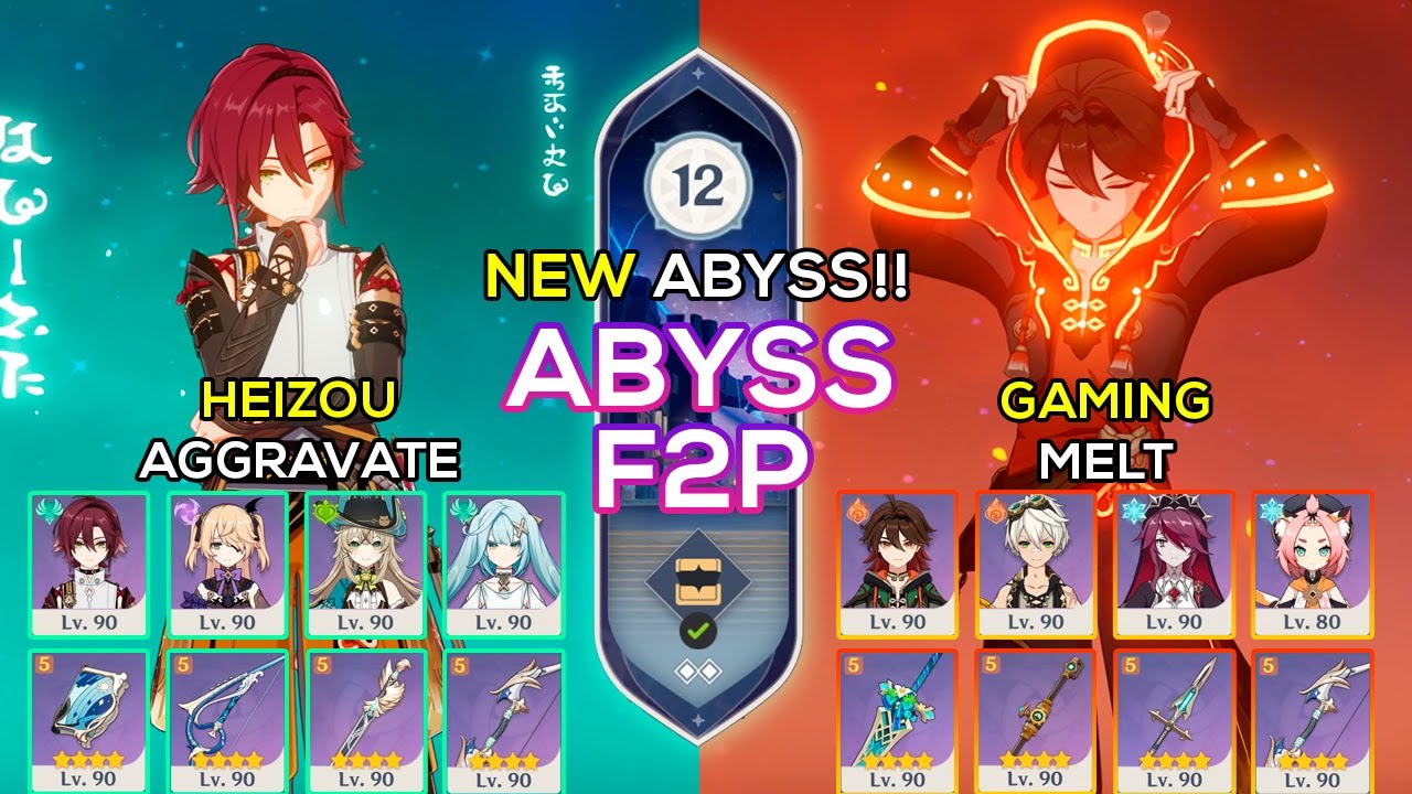 [F2P] Heizou Aggravate & Gaming Melt | Spiral Abyss 5.4 | Genshin Impact