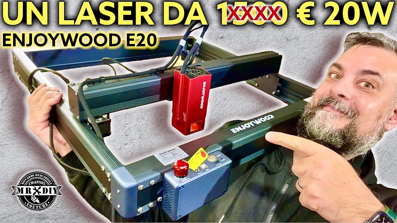 Taglio il legno con il più potente incisore laser da XX00€ scontatissimo. Enjoywood E20 130W da 20W.