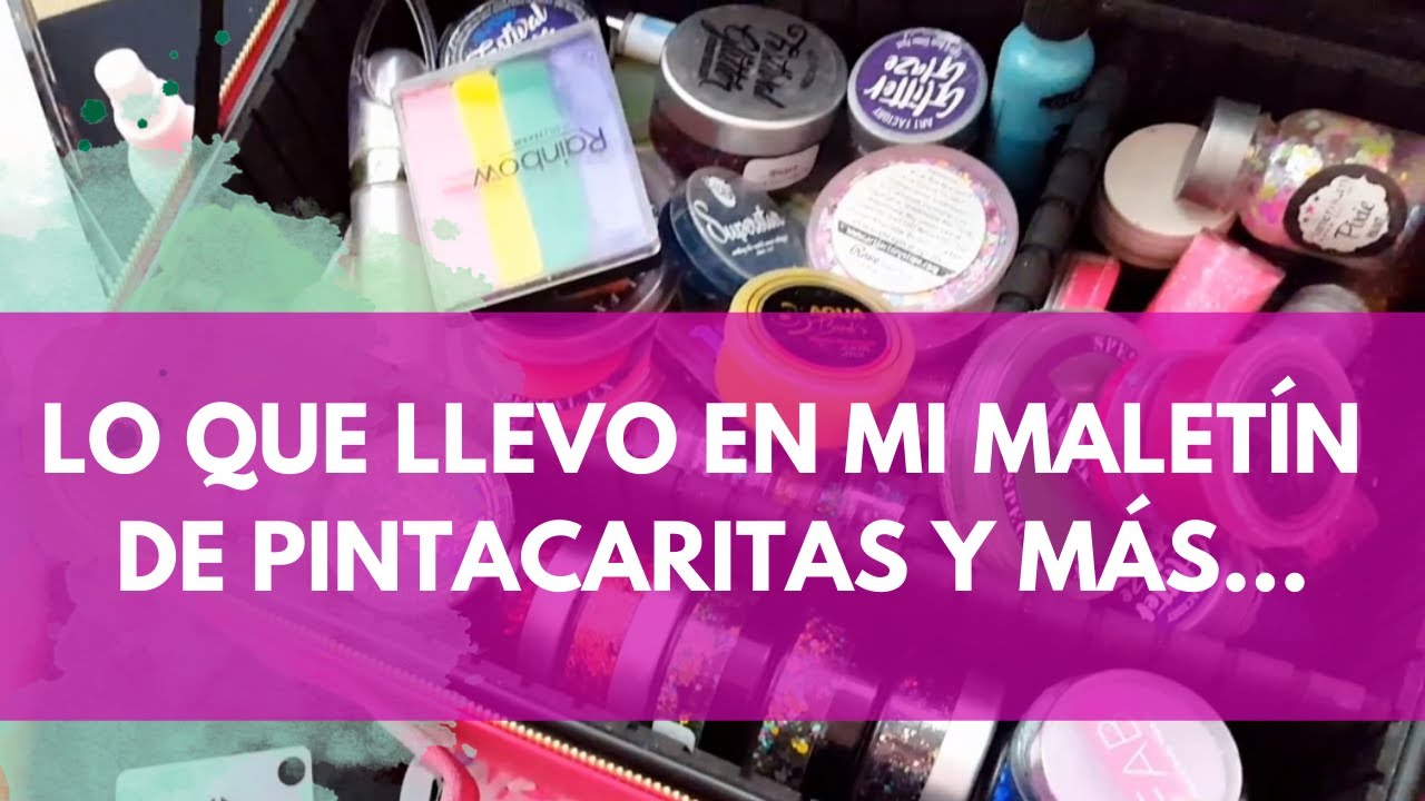 PREPARANDO MIS COSAS DE PINTACARITAS PARA UNA FIESTA.