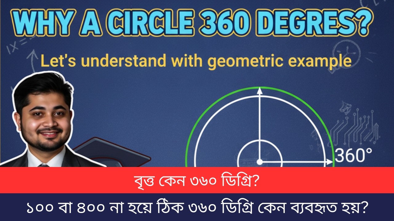 Why Circle is 360 Degree? | বৃত্ত কেন ৩৬০ ডিগ্রি? | Math Logic Explained | Azam’s Classroom,