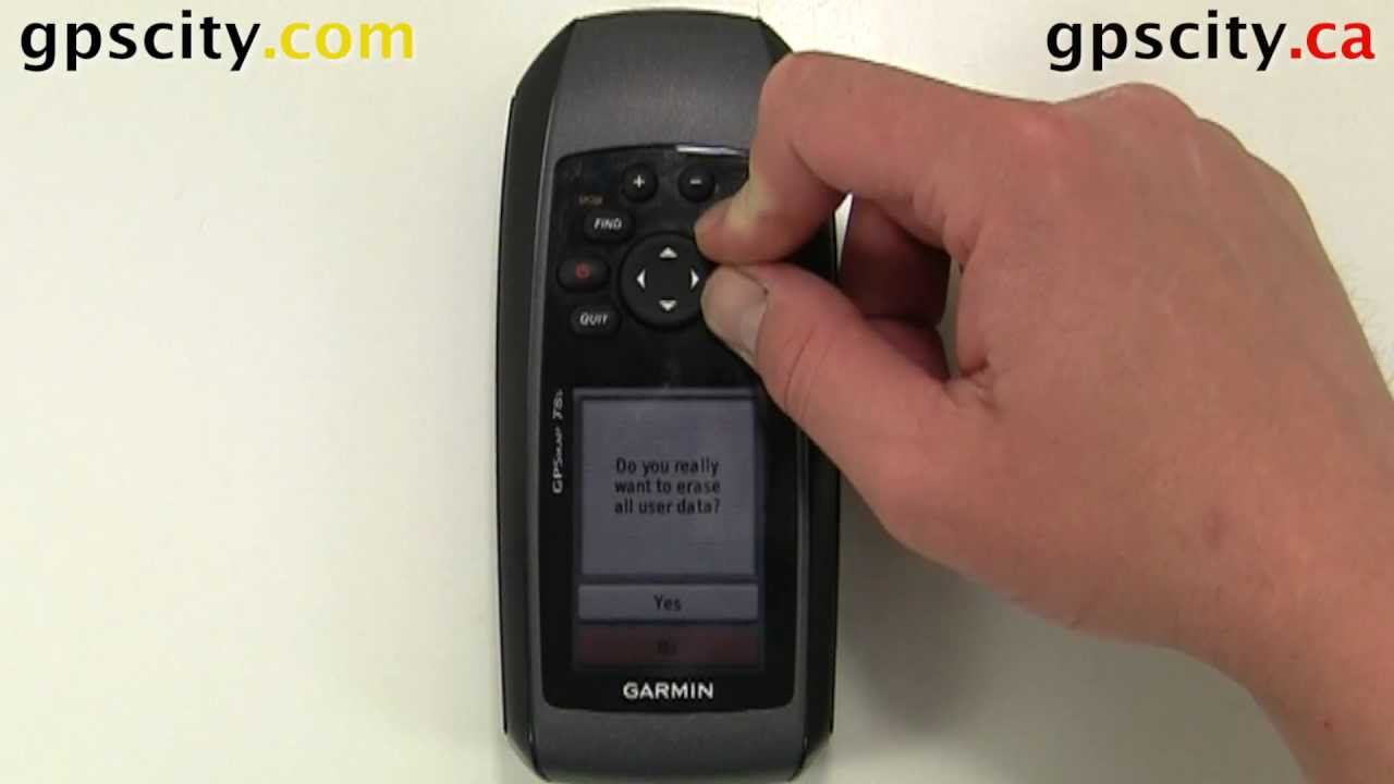 Как сбросить настройки морского портативного GPS-навигатора Garmin GPSMap серии 78
