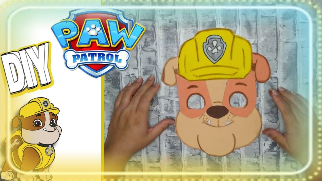 DIY: MÁSCARA DO RUBBLE DE EVA - Patrulha Canina | Inventa Ação