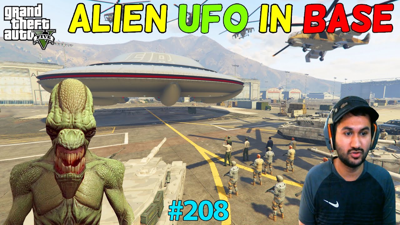 GTA 5 : FOUND ALIEN UFO IN MILITARY BASE | GTA5 GAMEPLAY #208