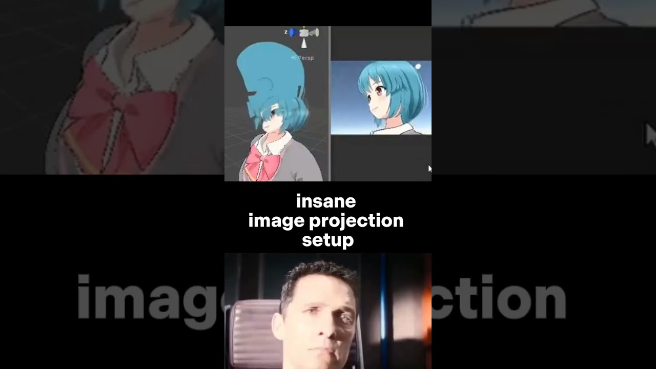 Insane image projection setup in Live2d #b3d #blender3d #animation #maya #artshorts #aftereffects