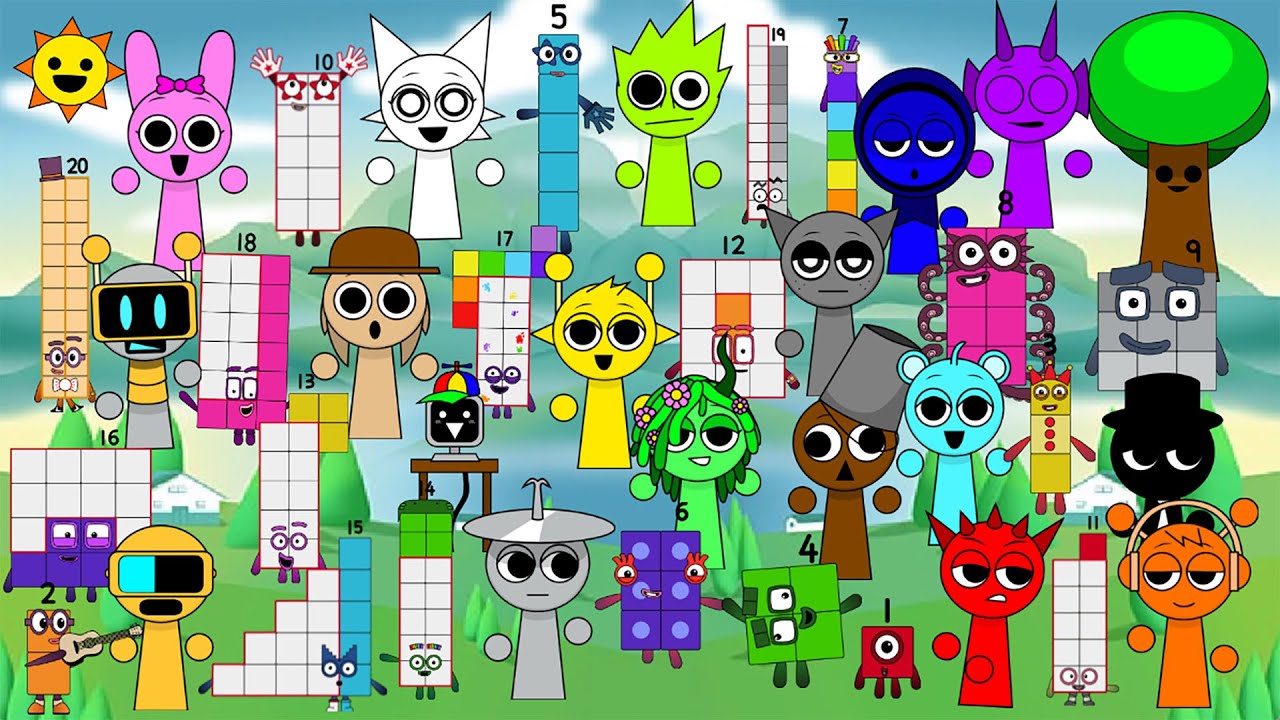 Sprunki (But Its A Numberblocks Band) Numberblocks Fusion Challenge Incredibox Sprunki 1-20